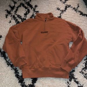 Stussy half zip mock neck